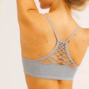 Free People Intimately Seamless Baby Racerback Top - XS - Blue/Grey